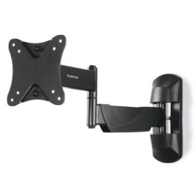 Hama Soporte de Pared para TV hasta 26" - Peso Max 25kg - Inclinable - Giratorio - VESA 100x100mm - Acero - Gestor de Cables - Color Negro