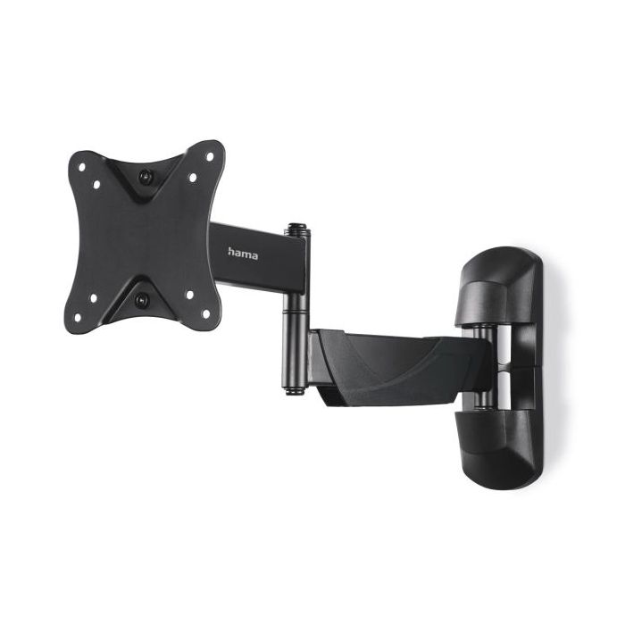 Hama Soporte de Pared para TV hasta 26" - Peso Max 25kg - Inclinable - Giratorio - VESA 100x100mm - Acero - Gestor de Cables - Color Negro