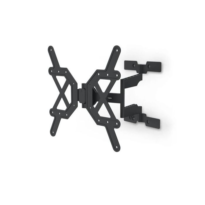 Hama Soporte de Pared para TV hasta 65" - Peso Max 30kg - Inclinable - Giratorio - Extraplano - VESA 400x400mm - Gestor de Cables - Nivel de Burbuja Integrado - Plantilla de Perforacion - Color Negro