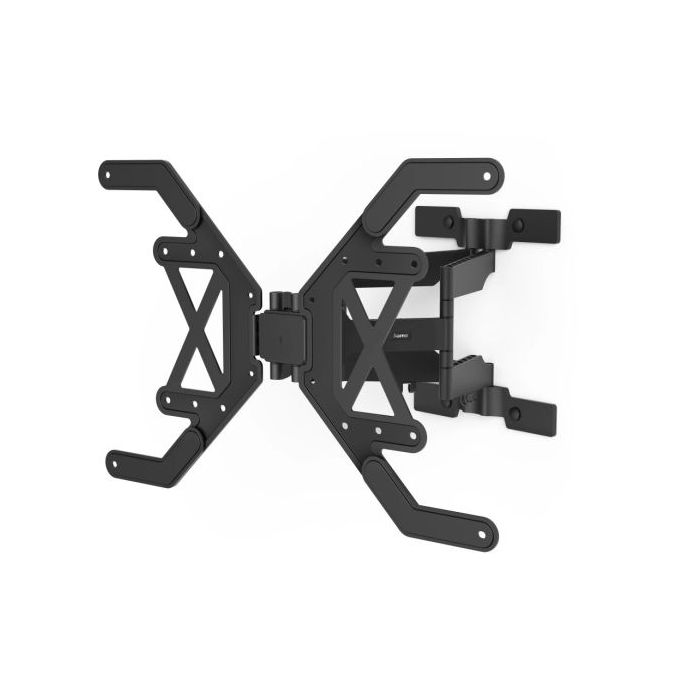 Hama Soporte de Pared para TV hasta 90" - Peso Max 40kg - Inclinable - Giratorio - Extraplano - VESA 600x400mm - Aluminio - Gestor de Cables - Plantilla de Perforacion - Color Negro