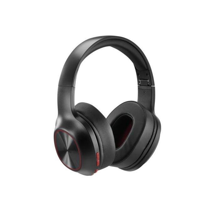 Hama Spirit Calypso II Auriculares con Microfono Omnidireccional - Bluetooth - Rango 10m - Diadema Ajustable - Plegable - Asistente de Voz - Carga por USB-C - Color Negro y Rojo
