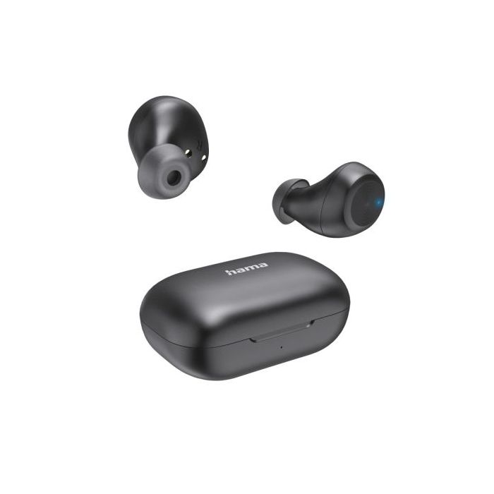 Hama Spirit Chop II Auriculares con Microfono Omnidireccional - Bluetooth - Autonomia hasta 16h - Rango 10m - IPX4 - Asistente de Voz - Carga por USB-C - Color Negro