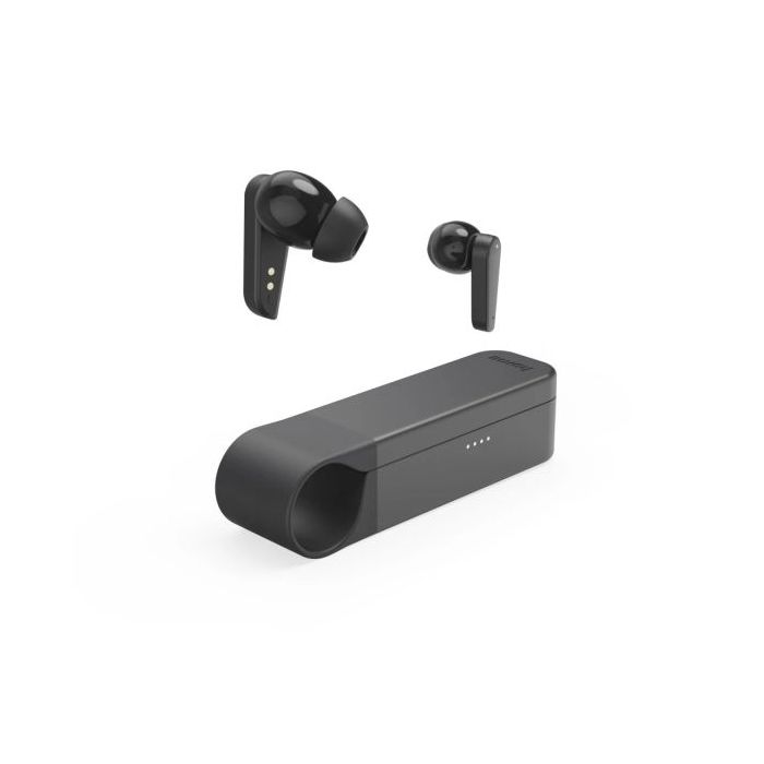 Hama Spirit Pocket II Auriculares con Microfono Omnidireccional - Bluetooth - Pantalla LED - Asistente de Voz - Carga por USB-C - Color Negro