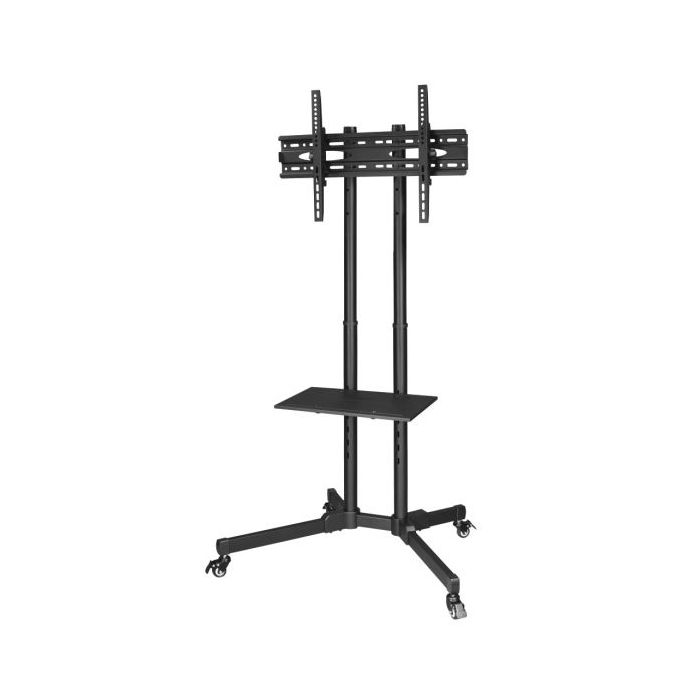 Hama Trolley Soporte con Ruedas para TV hasta 75" - Peso Max 10kg - VESA 600x400mm - Acero - Altura Ajustable - 88.4x66.6x154.7cm - Color Negro