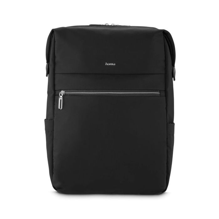 Hama Ultimate Mochila para Portatiles hasta 16.2" - Capacidad 15L - Poliester - Interior Acolchado - Cremallera Bidireccional - Base Reforzada - Bolsillos Laterales - 34x44x11cm - Color Negro