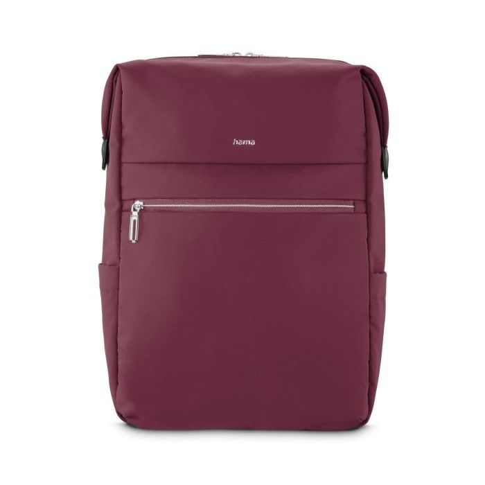 Hama Ultimate Mochila para Portatiles hasta 16.2" - Capacidad 15L - Poliester - Interior Acolchado - Cremallera Bidireccional - Base Reforzada - Bolsillos Laterales - 34x44x11cm - Color Rojo
