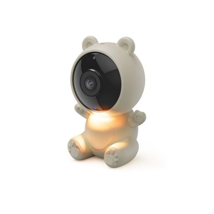 Hama Vigilabebes Inteligente con Camara Full HD - Luz Nocturna Integrada - Sensor de Movimiento - WiFi - IP20 - Micro-SD - Angulo de Cobertura de 100º - Encriptado Wpa2 - 128GB de Memoria - Color Blanco