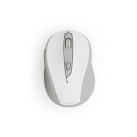 Hama WM-400 Raton Optico Inalambrico para Diestros 1600dpi - Ergonomico - Rango 10m - 6 Botones - USB-A RF 2.4GHz - Silencioso - 6.5x4.2x9.6cm - Color Blanco