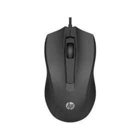HP 105 Raton USB- Sensor Optico 1600 DPI - Diseño Ambidiestro Ergonomico - 3 Botones con Rueda de Desplazamiento - Ligero y Duradero - Color Negro
