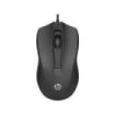 HP 105 Raton USB- Sensor Optico 1600 DPI - Diseño Ambidiestro Ergonomico - 3 Botones con Rueda de Desplazamiento - Ligero y Duradero - Color Negro