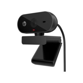 HP 325 Webcam Full HD 1080p - Gran Angular 66° - Microfono Integrado - Correccion Automatica de Luz e Imagen - Giro 360° y Soporte para Tripode - USB‑A - Color Negro