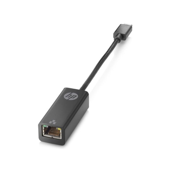 HP Adaptador USB‑C a Ethernet RJ45 G2 - Gigabit 10/100/1000 Mbps - Plug & Play - Soporta PXE Boot, Wake‑on‑LAN y MAC Address Pass‑Through - Diseño Compacto y Portatil - Color Negro