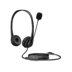 HP Auriculares G2 Stereo USB con Microfono Cancelacion de Ruido - Diadema Ajustable - Almohadillas de PU Leather para Uso Prolongado - Control en Cable - Color Negro