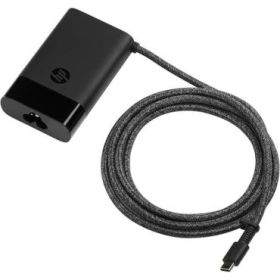 HP Cargador USB‑C 65W para Portatil - Potencia Inteligente 15/27/60/65W - Compatible con Portatiles, Tablets y Smartphones USB‑C - Diseño Compacto y Ligero - Color Negro