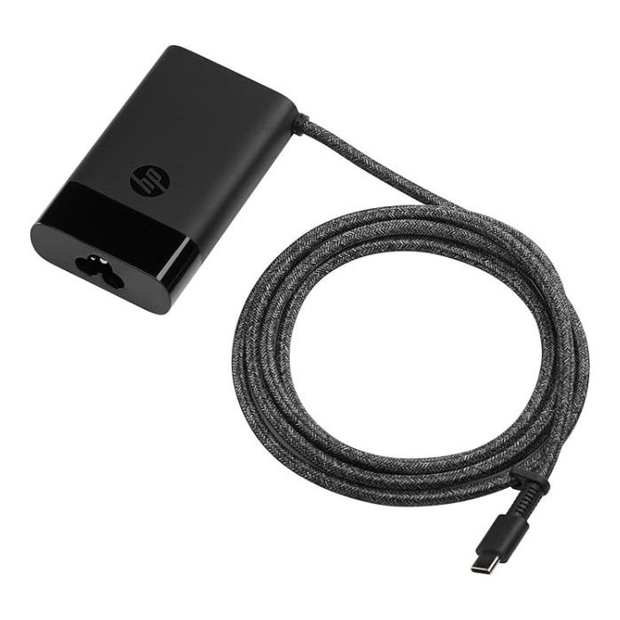 HP Cargador USB‑C 65W para Portatil - Potencia Inteligente 15/27/60/65W - Compatible con Portatiles, Tablets y Smartphones USB‑C - Diseño Compacto y Ligero - Color Negro