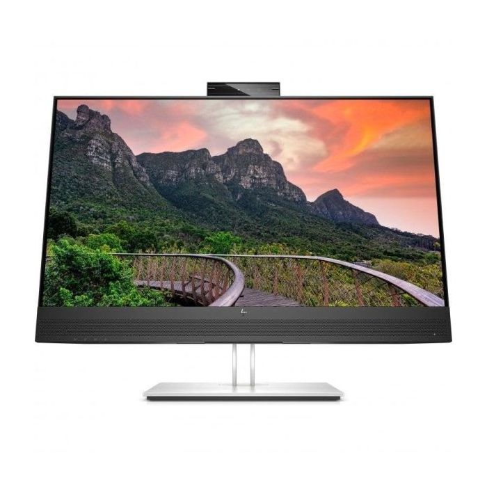 HP E-Series E27M G4 Monitor 27" LED IPS QHD 75Hz - Respuesta 5ms - Altavoces 10W - Ajustable en Altura, Giratorio e Inclinable - HDMI, Displayport, RJ-45, USB-C 65W - Webcam - VESA 100x100mm - Color Negro/Plata