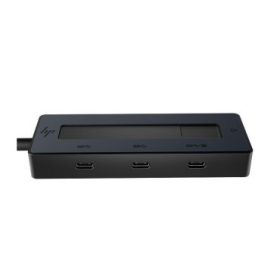 HP Hub Multipuerto 4K USB‑C - 4 Puertos USB‑C 10Gbps - Power Delivery 65W - Salida de Video 4K via DisplayPort Alt Mode - Diseño Compacto 50% Plastico Reciclado - Color Negro