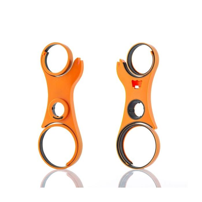 Innovagoods Abridor Multifuncion 5 en 1 - Ergonomico - Reduce Esfuerzos - 24.5x9x2cm - Color Naranja