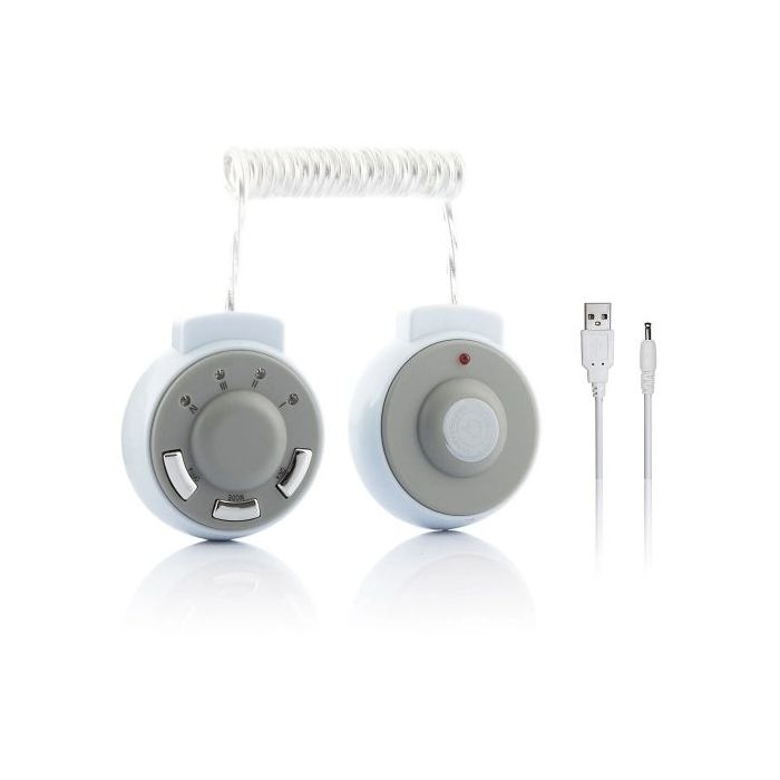Innovagoods Atrainik Masajeador Corporal - Electroestimulacion - Bateria 150mAh - 10 Niveles de Intensidad - 4 Parches Mageneticos - Recargable - Color Azul y Gris