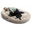 Innovagoods Cama Extragrande para Mascotas y Humanos - Bolsillo Lateral - Antideslizante - Facil Limpieza - Poliester - Ergonomico - Funda Extraible - 190x140x25cm - Color Beige