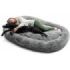 Innovagoods Cama Extragrande para Mascotas y Humanos - Bolsillo Lateral - Antideslizante - Facil Limpieza - Poliester - Ergonomico - Funda Extraible - 190x140x25cm - Color Gris