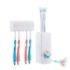 Innovagoods Diseeth Dispensador de Pasta Dental con Organizador para 5 Cepillos - Multifuncion - Facil Limpieza - Adhesivos de Calidad Incluidos - Color Blanco