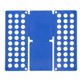 Innovagoods Doblador de Ropa - Polipropileno - Plegable - Uso Sencillo - Compacto - 24x59x1cm - Color Azul