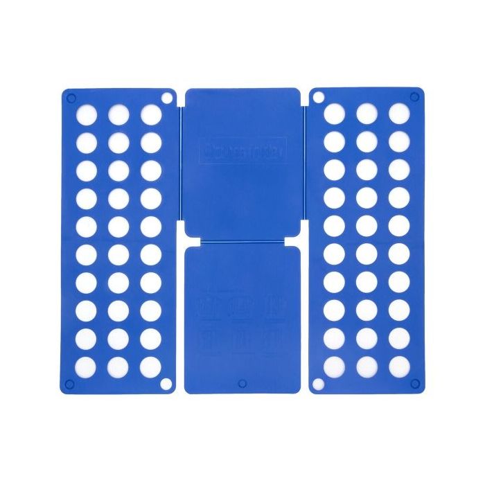 Innovagoods Doblador de Ropa - Polipropileno - Plegable - Uso Sencillo - Compacto - 24x59x1cm - Color Azul