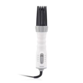Innovagoods Dryple Cepillo 3 en 1 - Potencia 550W - Cable Giratorio 225cm - Temperatura Regulable - Multifuncion - Revestimiento Ceramico - 6x30cm - Color Blanco y Gris