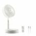 Innovagoods Fandle Ventilador Plegable 3 en 1 - Autonomia hasta 6h - 40dB - 4 Velocidades - Bateria 7200mAh - Recargable - Plegable - Altura Ajustable - 19.8x9.5cm - Color Blanco y Plateado