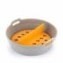Innovagoods Fliynner Cesta de Silicona para Freidora de Aire - Antiadherente - Plegable - Apto Lavavajillas - Multifuncion - Libre de BPA - 21.5x7cm - Color Gris y Naranja