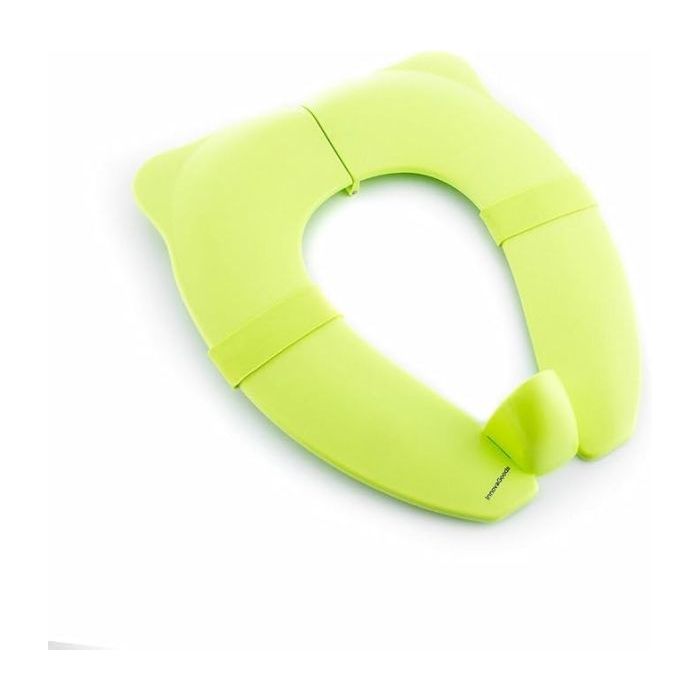 Innovagoods Foltry Reductor de Inodoro Plegable - Antisalpicaduras - Antideslizante - Facil Limpieza - 29x6x34cm - Color Verde