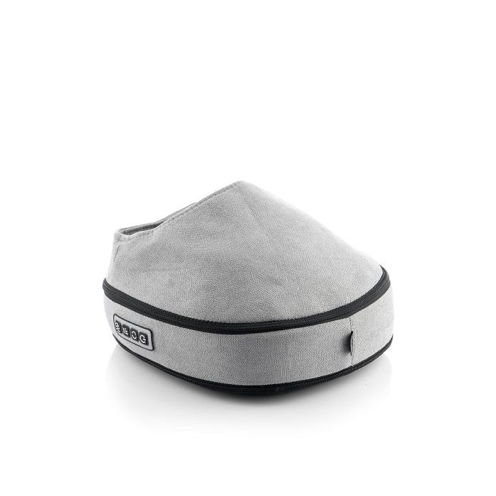 Innovagoods Futsa Masajeador Shiatsu Termico 2 en 1 - 24W - 3 Velocidades - Cable 120cm - Cabezales Rotativos - Apagado Automatico - Funcion Calor - 32.5x10x35cm - Color Gris y Negro
