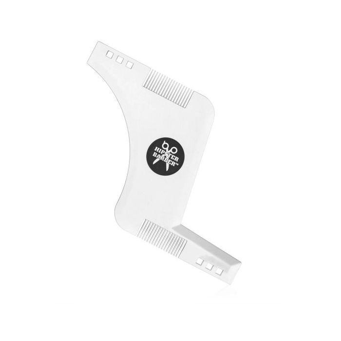Innovagoods Hipster Barber Plantilla para Afeitado de Barba Preciso - Policarbonato - 17x11.5x0.1cm - Color Transparente