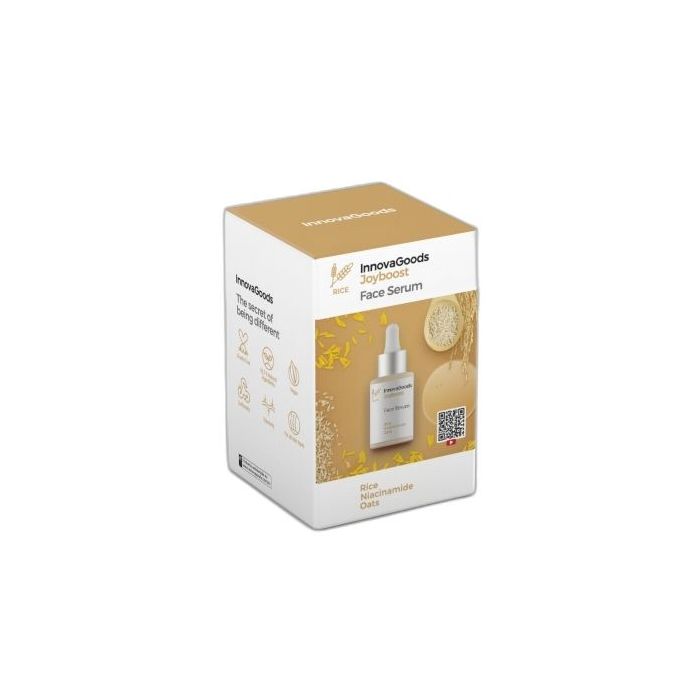 Innovagoods Joyboost Serum Facial de Arroz - Contenido 30ml - Vegano - Uso Diario - No Testado en Animales