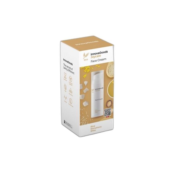 Innovagoods Joycare Crema Facial Hidratante de Arroz - Contenido 50ml - Vegano - Uso Diario - No Testado en Animales
