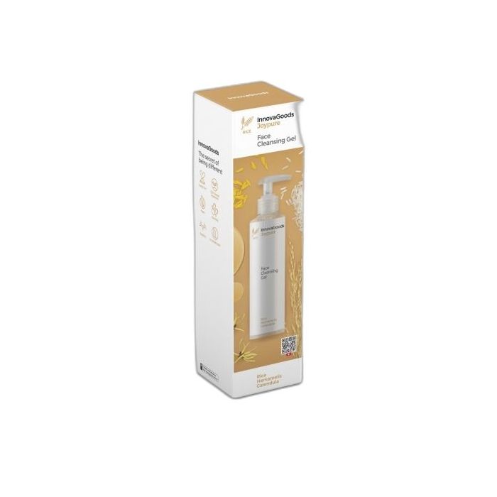 Innovagoods Joypure Gel Limpiador Facial de Arroz - Contenido 200ml - Vegano - Uso Diario - No Testado en Animales
