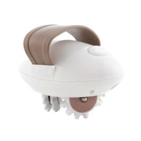 Innovagoods Masajeador Electrico Anticelulitico - 9W - 2 Velocidades - Cable 170cm - Funcion Rotativa - Bolsa de Transporte - Cabezales Incluidos - 10x8x13cm - Color Blanco