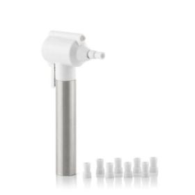 Innovagoods Pearlsher Blanqueador y Pulidor Dental Inalambrico - Luz LED - Acero Inoxidable - Multifuncion - Facil Limpieza - Cabezal Rotatorio - 9 Puntas de Goma - 6.5x13x2.5cm - Color Blanco