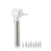 Innovagoods Pearlsher Blanqueador y Pulidor Dental Inalambrico - Luz LED - Acero Inoxidable - Multifuncion - Facil Limpieza - Cabezal Rotatorio - 9 Puntas de Goma - 6.5x13x2.5cm - Color Blanco