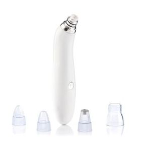 Innovagoods Pore·Off Limpiador Facial Electrico de Puntos Negros - Inalambrico - Cabezales Incluidos - 4.5x20x3.5cm - Color Blanco