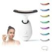 Innovagoods Selora Masajeador Facial Electrico Reafirmante para Cara y Cuello - Autonomia 60min - 500mAh - Termoterapia - Luz LED - Recargable - Autoapagado - Electroestimulacion - Color Blanco