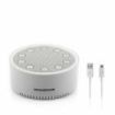 Innovagoods Slewel Maquina de Ruido Blanco - Autonomia 60min - Relajacion con Luz y Sonido - Bateria 400mAh - Antideslizante - Apagado Automatico - 9x4.2cm - Color Gris