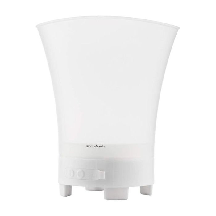 Innovagoods Sonice Cubitera con Altavoz 3 en 1 - Bluetooth - Autonomia 4h - Cable USB Incluido - Bateria 1200mAh - IPX4 - Luz LED RGB - Recargable - Multifuncion - 24.5x29x23.5cm - Color Blanco