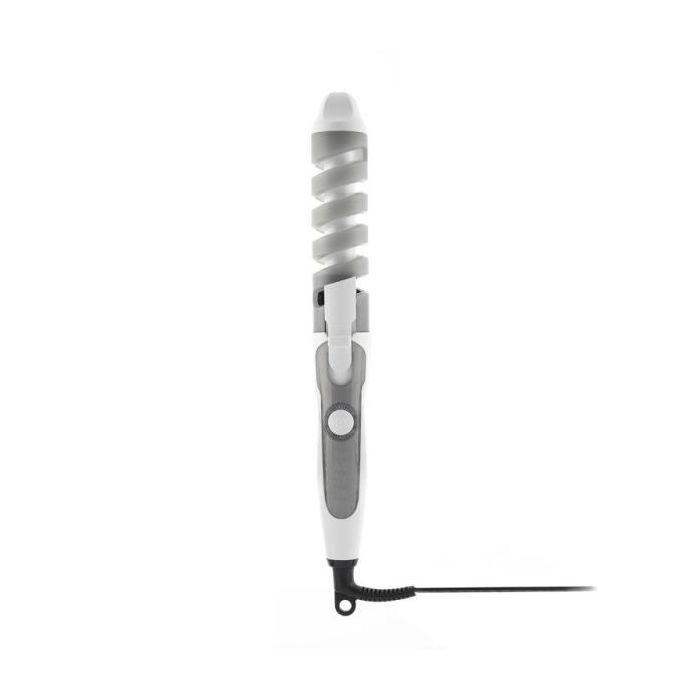 Innovagoods Spihair Rizador Ceramico en Espiral - Potencia 35W - Cable 2m - Temperatura 190ºC - 36mm de Diametro - 33x4.4x3.9cm - Color Blanco y Gris