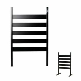 Innovagoods Towarck Toallero Electrico de 5 Barras - Potencia 140W - IP44 - Cable 140cm - Incluye Accesorios - Temperatura Regulable - Temporizador - Apagado Automatico - 50x80x10cm - Color Negro