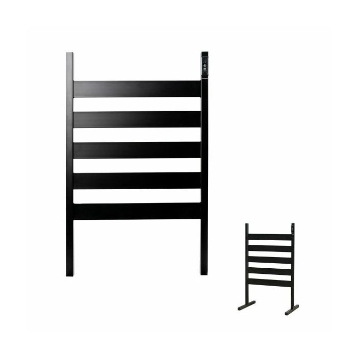 Innovagoods Towarck Toallero Electrico de 5 Barras - Potencia 140W - IP44 - Cable 140cm - Incluye Accesorios - Temperatura Regulable - Temporizador - Apagado Automatico - 50x80x10cm - Color Negro