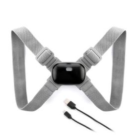 Innovagoods Viback Entrenador de Postura Inteligente - Bateria 400mAh - Aviso por Vibracion - Pantalla LCD - Recargable - Unisex - Talla Unica - Color Gris