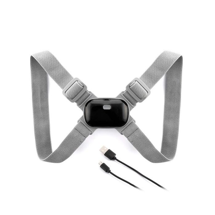 Innovagoods Viback Entrenador de Postura Inteligente - Bateria 400mAh - Aviso por Vibracion - Pantalla LCD - Recargable - Unisex - Talla Unica - Color Gris