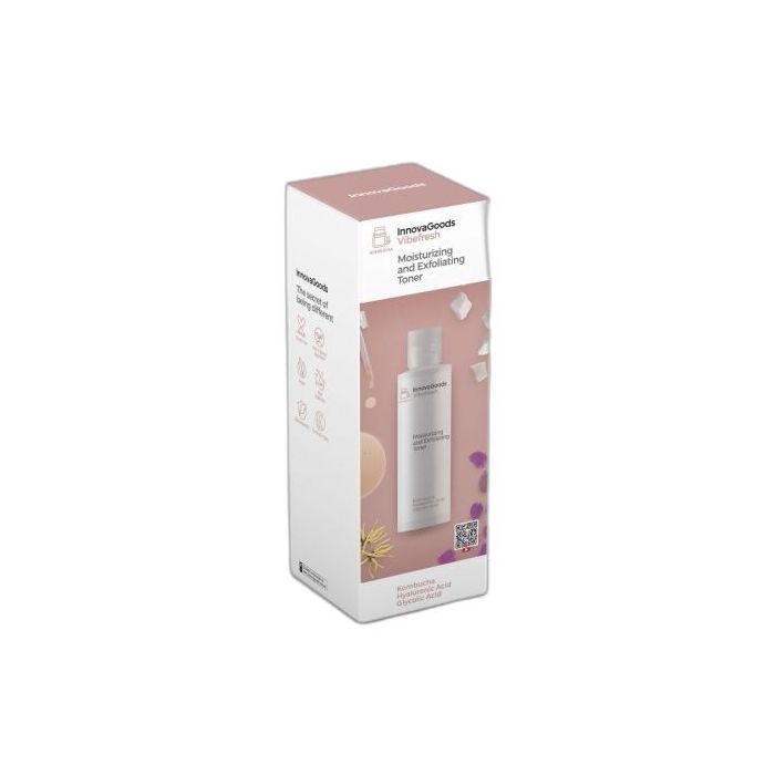 Innovagoods Vibefresh Tonico Facial Hidratante y Exfoliante de Kombucha - Contenido 150ml - Vegano - Uso Diario - No Testado en Animales